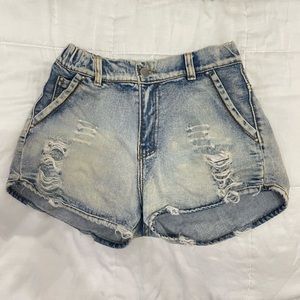 Light Wash Denim Shorts